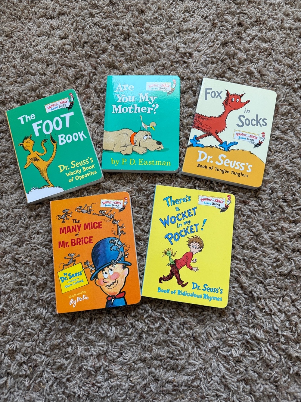 Bright and Early Board Books- Dr. Seuss and P.D. Eastman